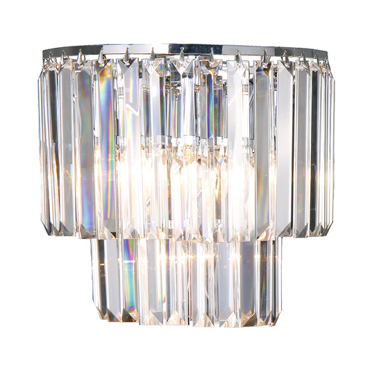 Celestial Chrome Crystal Wall Light