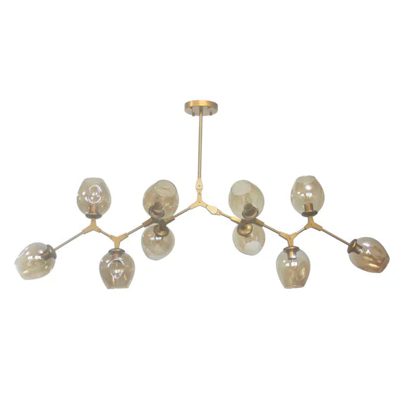 Glass 10 Light Pendant