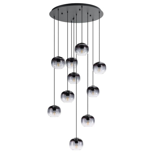 Oilella 10 Light Drop Glass Pendant