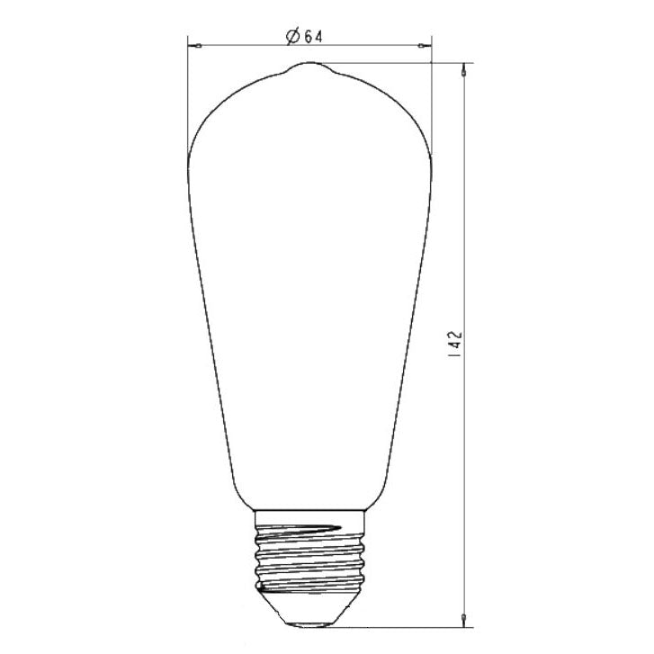 Pear ST64 LED Filament Globe