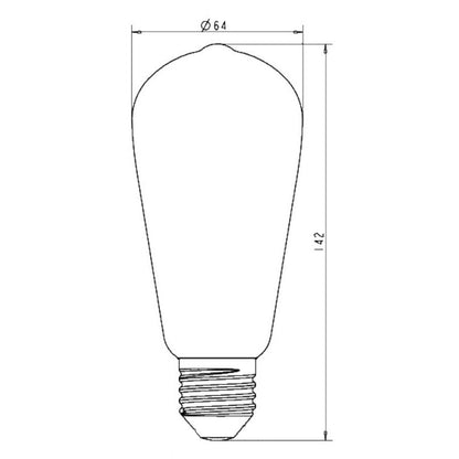 Pear ST64 LED Filament Globe