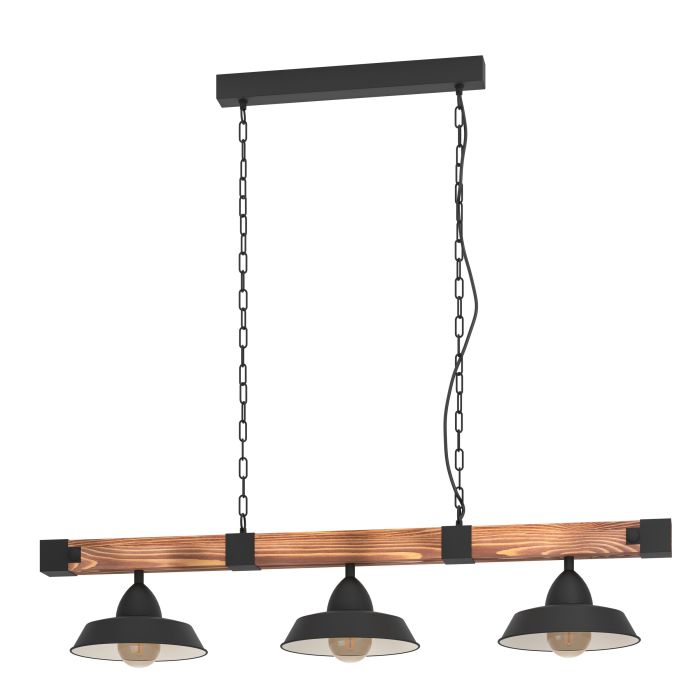 Oldbury 3 Light Wooden Bar Pendant