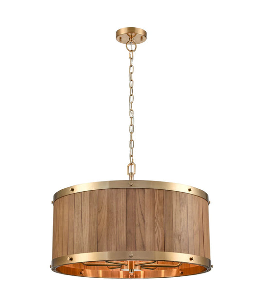 Barrique Wooden Round Pendant