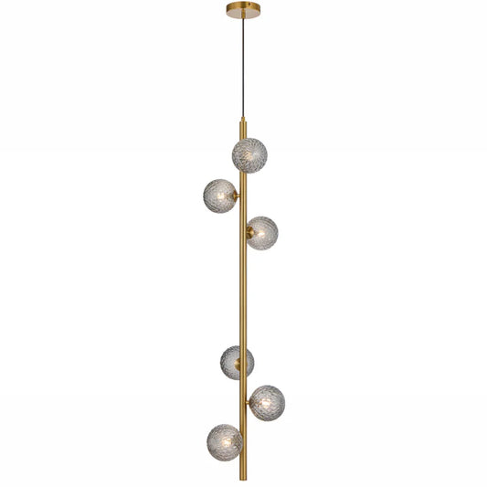 Elson 6 Light Pendant Antique Gold