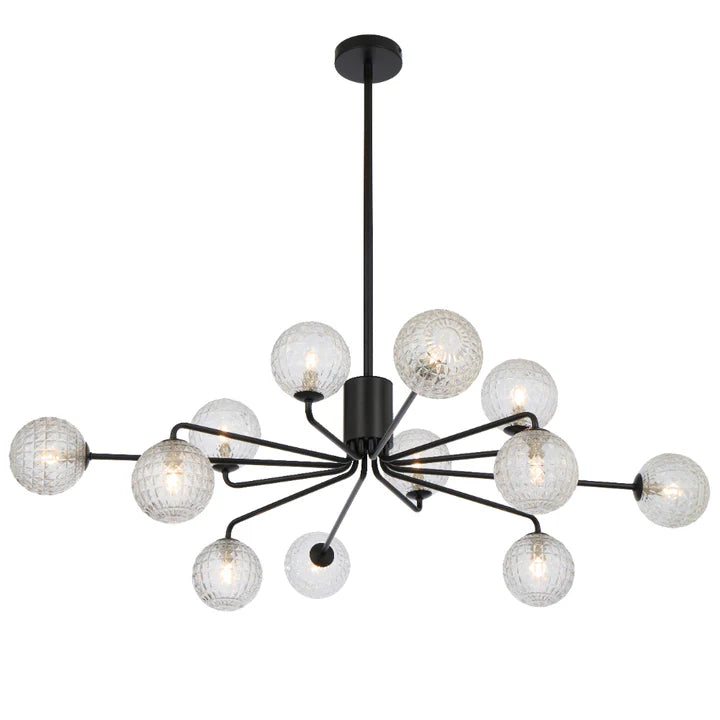 Felton 12 Light Pendant Black