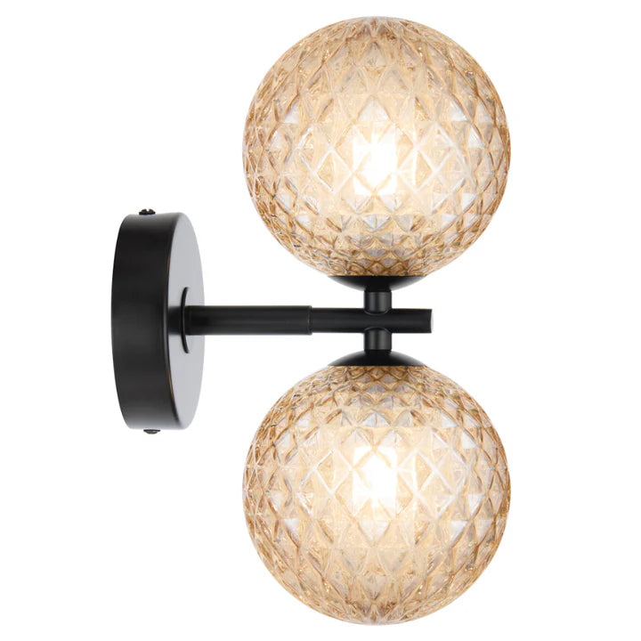 Felton 2 Wall Light Black