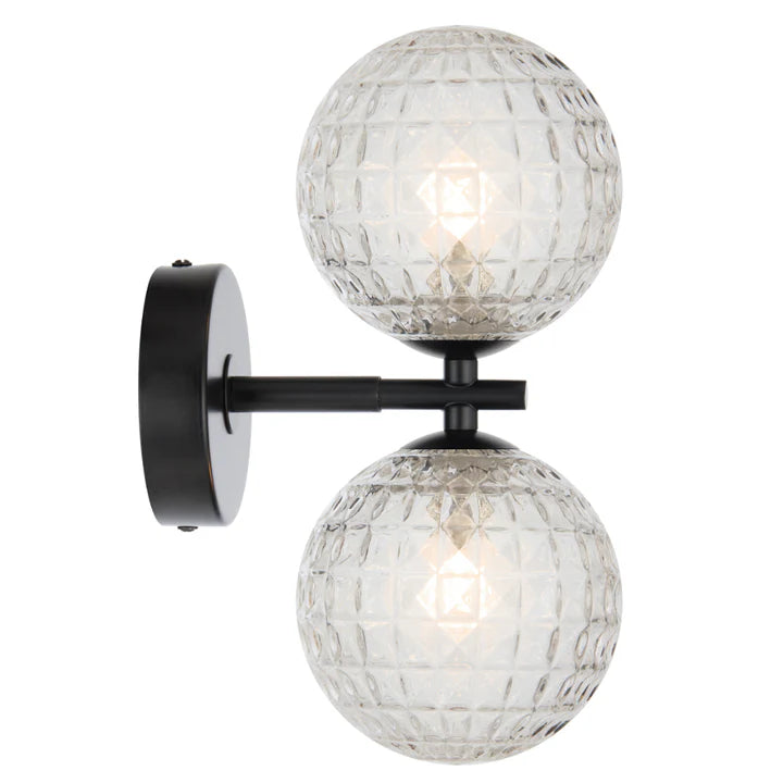 Felton 2 Wall Light Black