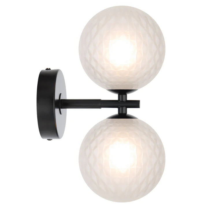 Felton 2 Wall Light Black