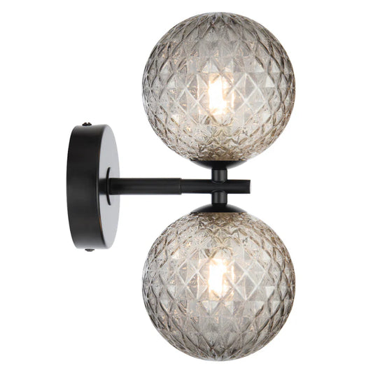 Felton 2 Wall Light Black