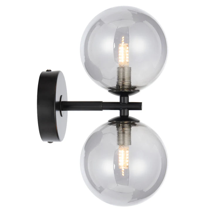 Felton 2 Wall Light Black