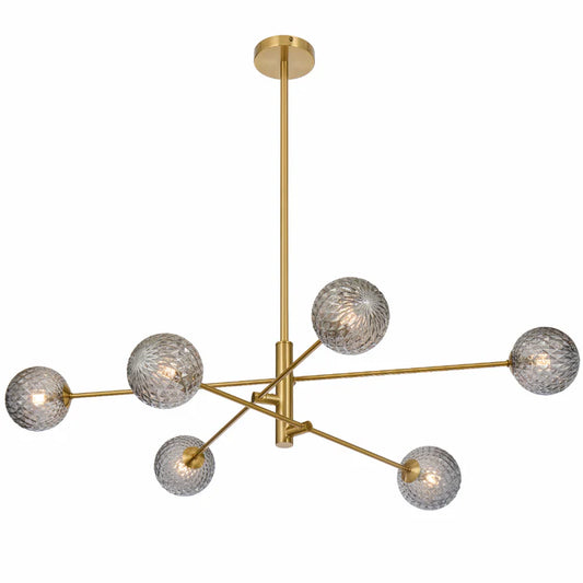 Gaston 6 Light Antique Gold Pendant