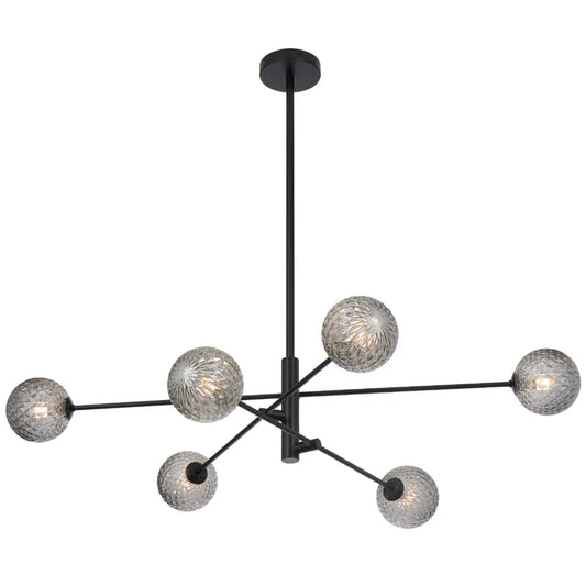 Gaston 6 Light Black Pendant