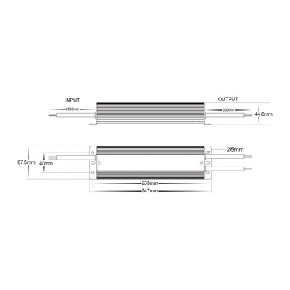 200w Weatherproof LED Driver