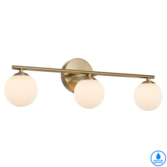 Moran 3 Light Opal Wall Light