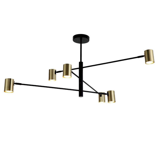 PELO Matte Black and Satin Brass Pendant Light - 6 Light ** New Arrival ** - V&M IMPORTS Australia