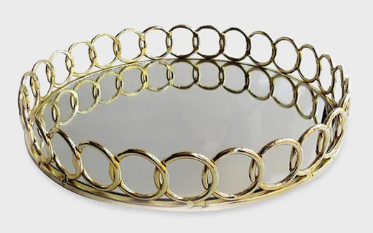 Gold Loop Mirror Tray