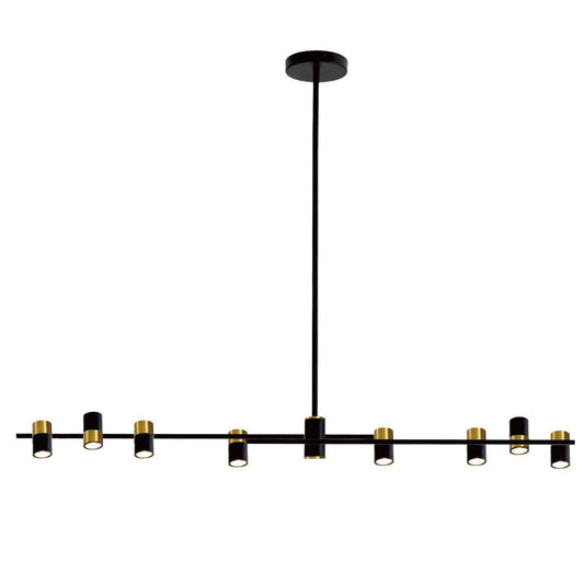 TAVOLA Matte Black and Satin Brass Pendant Light - 8 Light ** New Arrival ** - V&M IMPORTS Australia