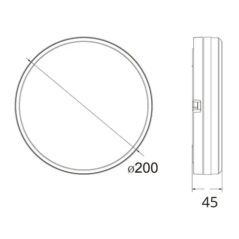 Hector 25w LED Oyster Light IP65