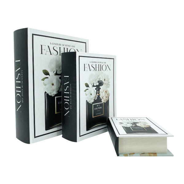 Black Fashion Book Boxes - SET OF 3